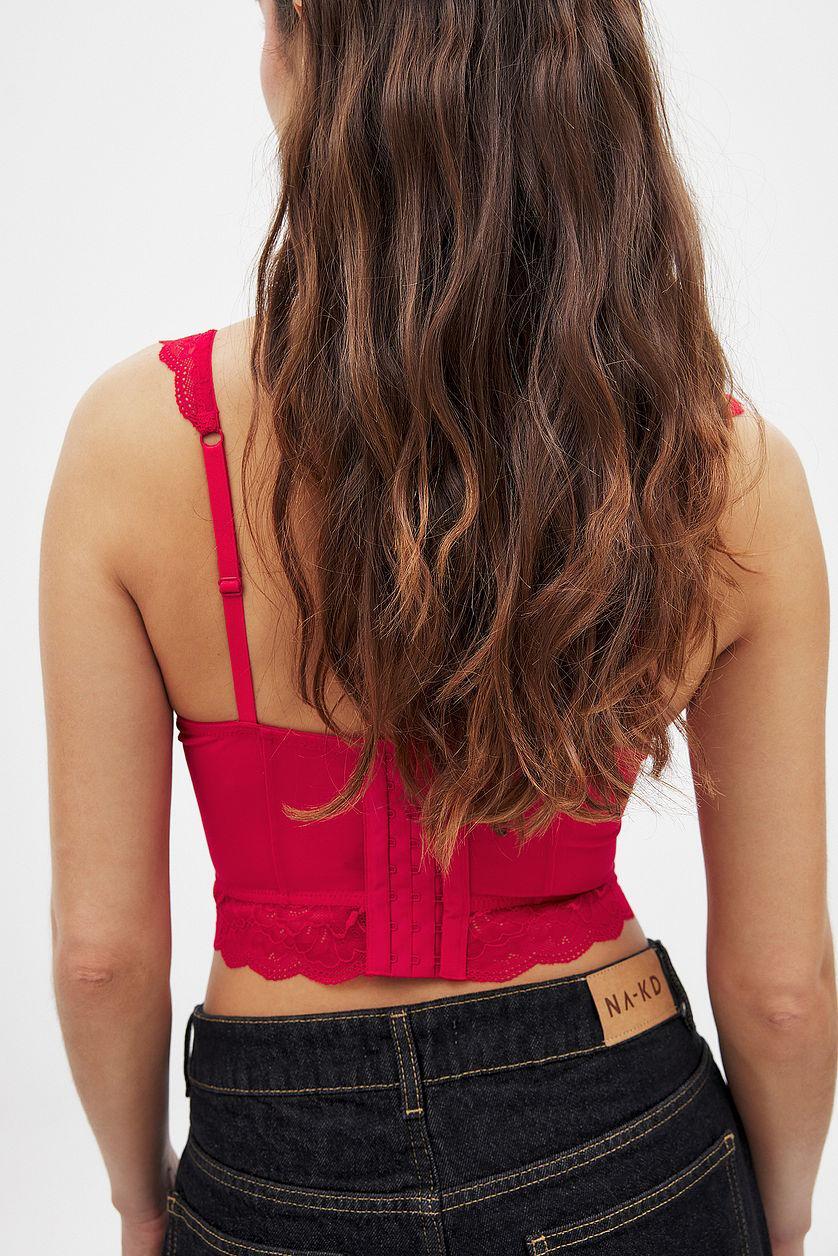 Wide strap lace corset Product Image