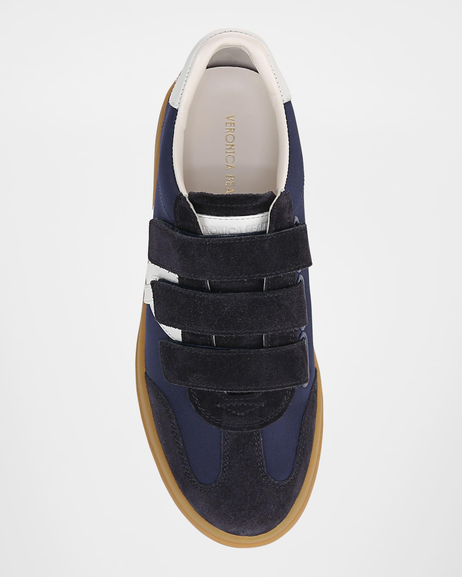 Reagan Mixed Leather Triple-Grip Sneakers Product Image