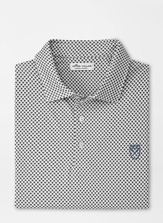 Peter Millar Mens Emory Ballpark Performance Jersey Polo | Color: White / Iron | Size: S Product Image