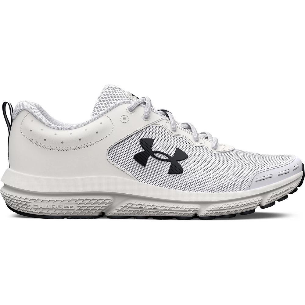 Under Armour Charged Assert 10 Men's Running Shoes, Size: 7.5, White Black Black Product Image