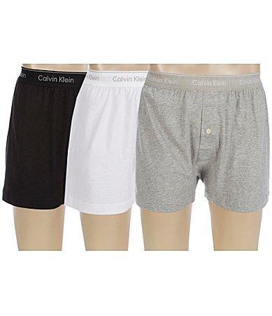 Men's Calvin Klein 3-pack Cotton Classics Woven Boxers, Size: Small, Black Patterned Product Image