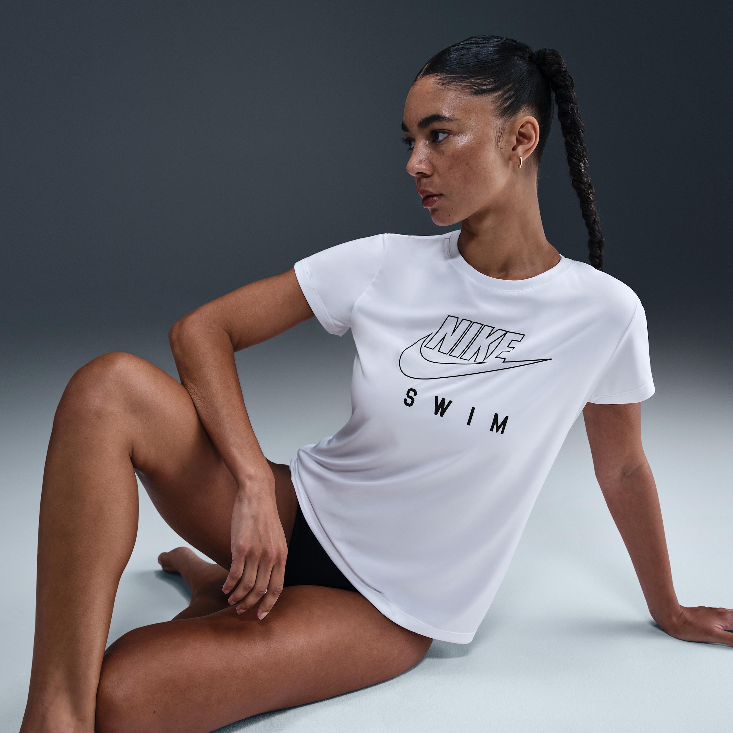 Nike Women's Swim Swoosh Hydroguard Short-Sleeve Top Product Image
