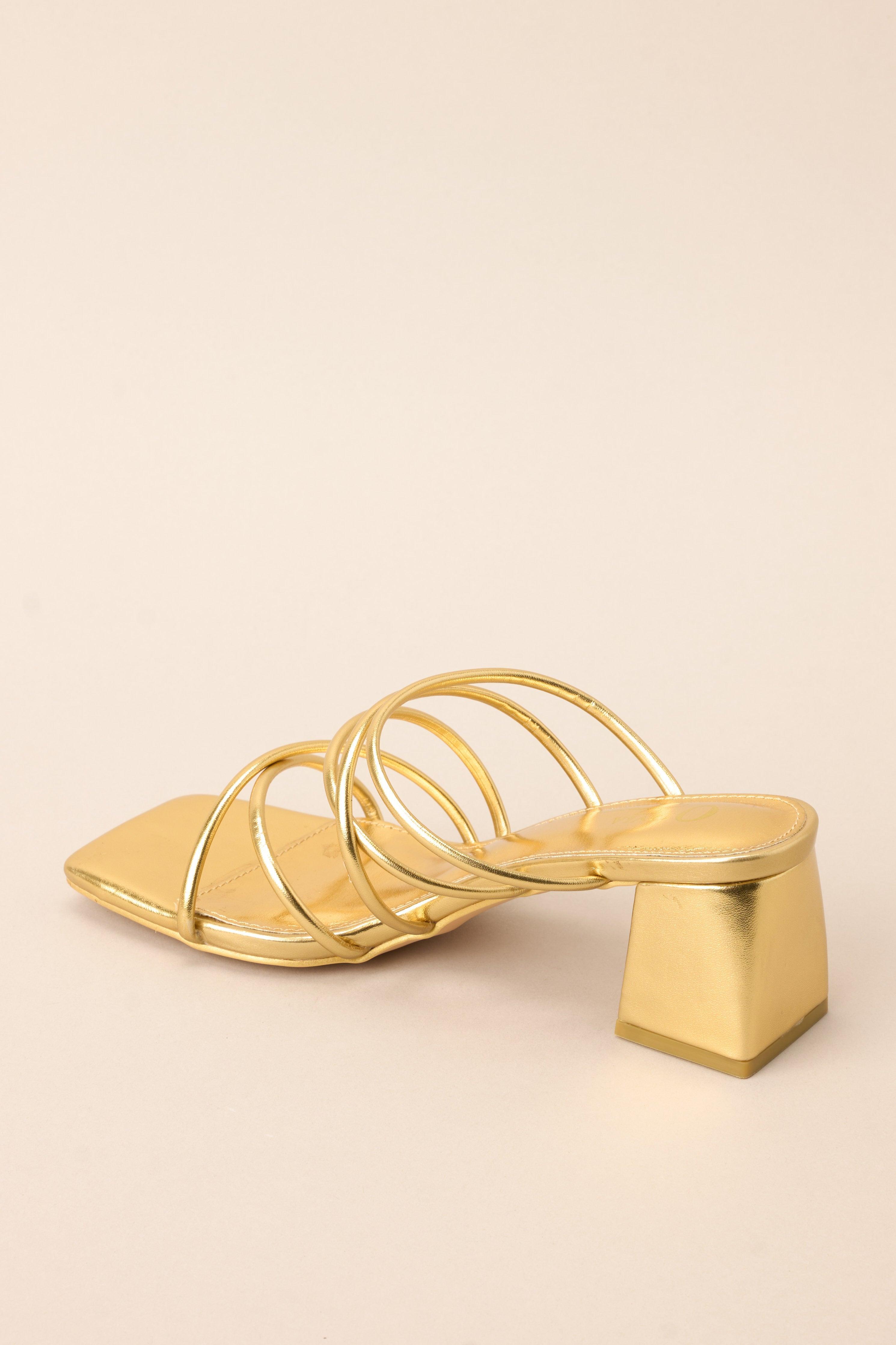 Time To Move On Gold Heels Product Image