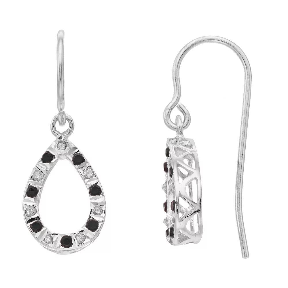 Diamond Mystique Platinum Over Silver & Diamond Accent Drop Earrings, Women's, White Over Silver Product Image