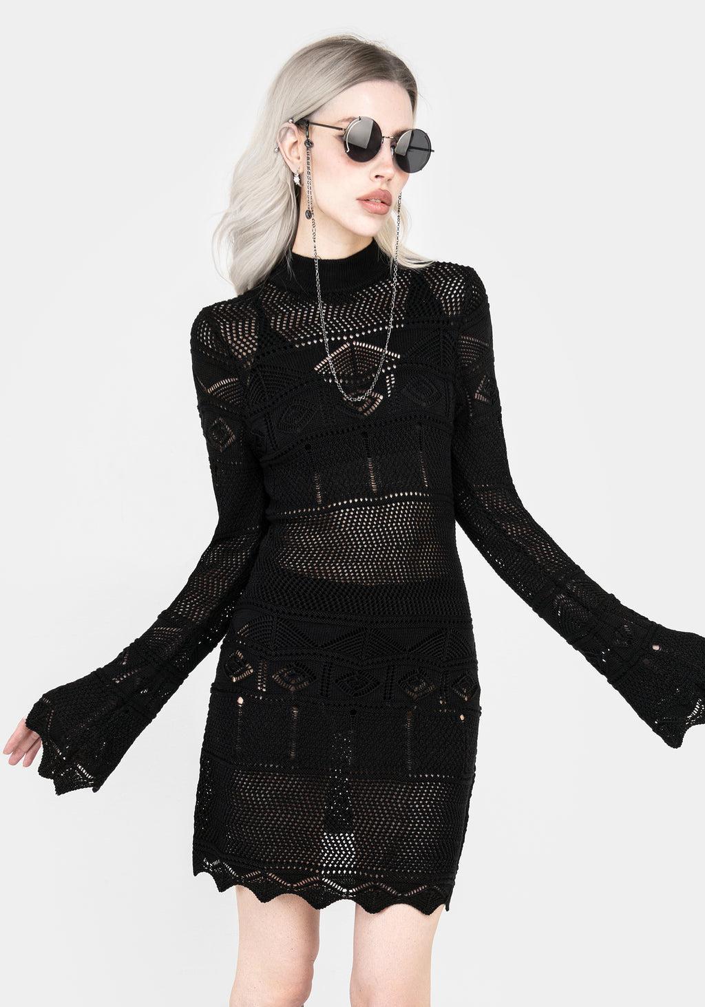 Entice Pointelle Mini Dress Product Image