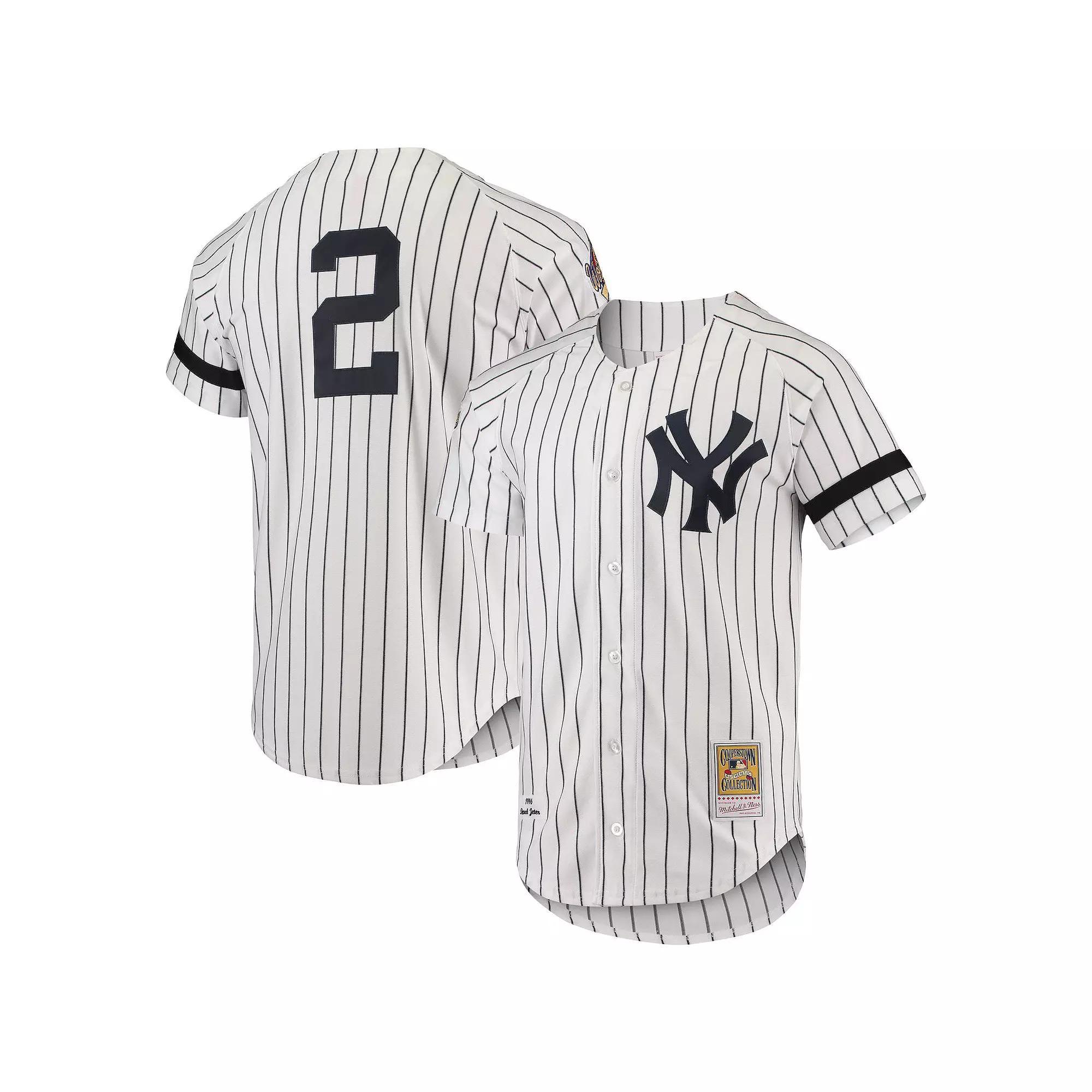 Men's Mitchell & Ness White New York Yankees Cooperstown Collection 1996 Authentic Home Jersey, Size: 44 Product Image