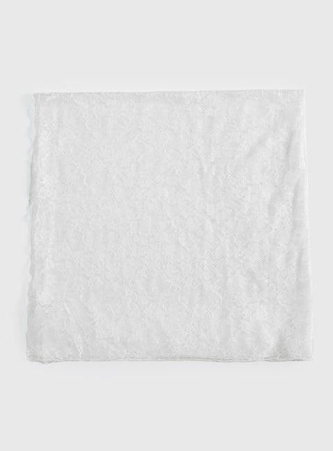 Nellie Hair Scarf White Lace Product Image