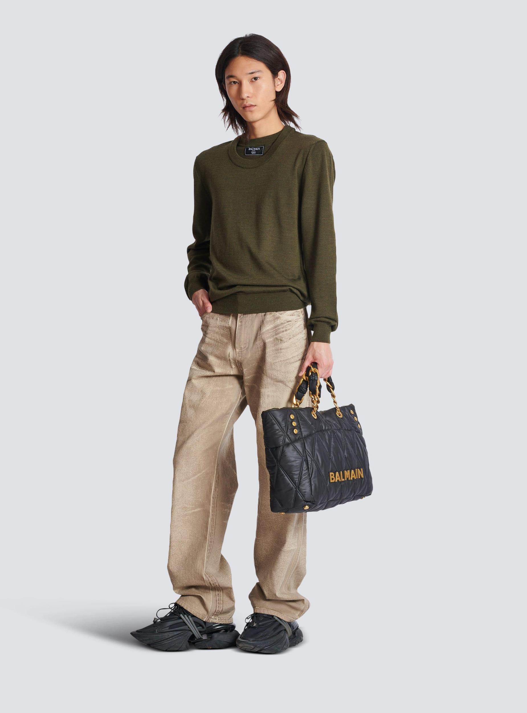 Loose-fit beige denim jeans Product Image