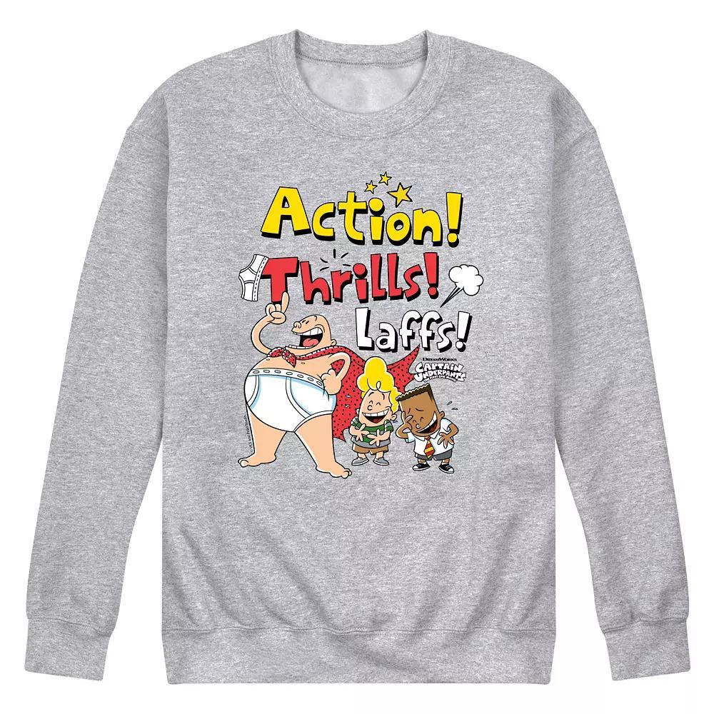 Mens Captain Underpants Action Thrills Fleece Sweatshirt Product Image