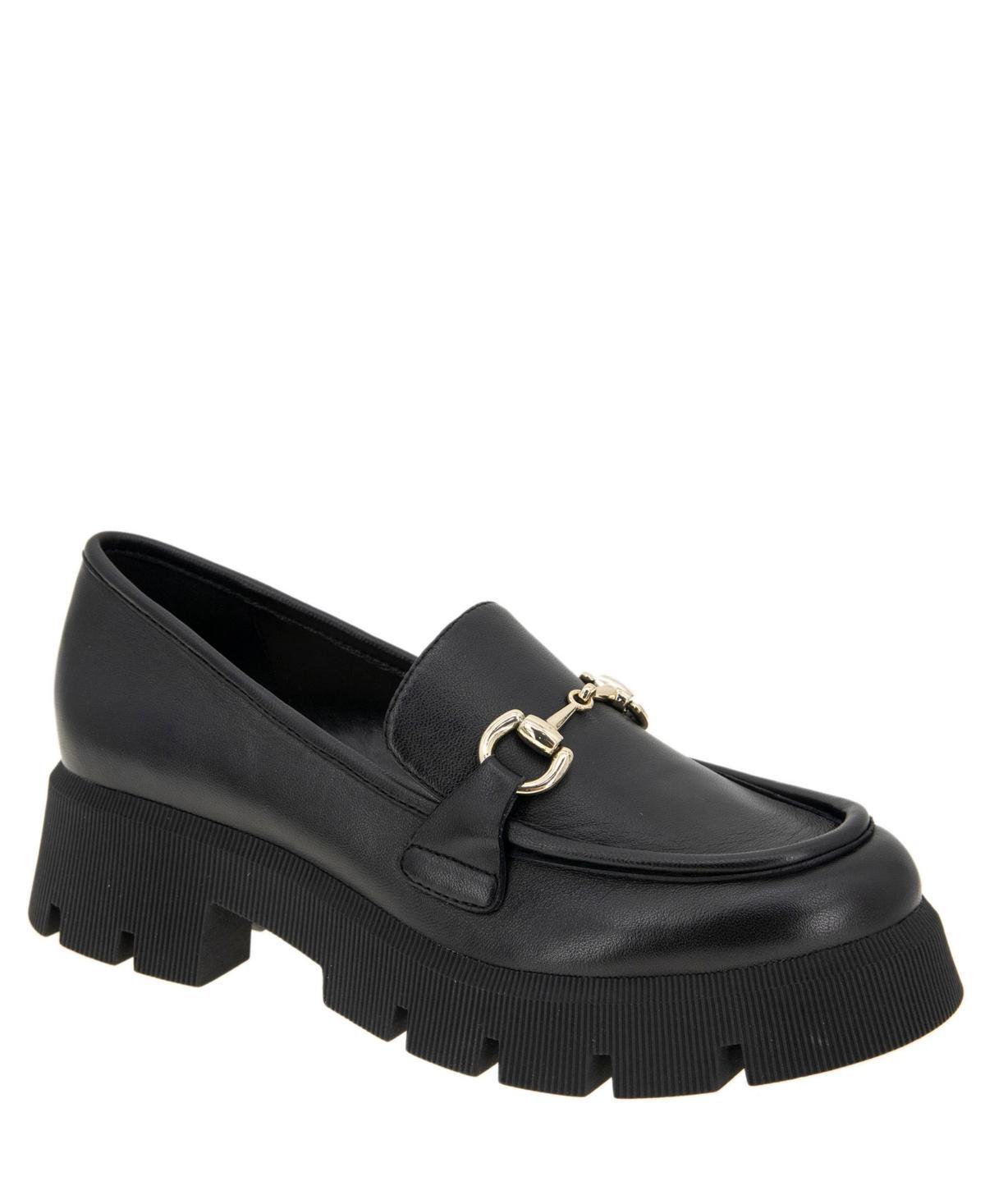 BCBGeneration Raylin Leather Platform Lug Sole Bit Buckle Loafers Product Image