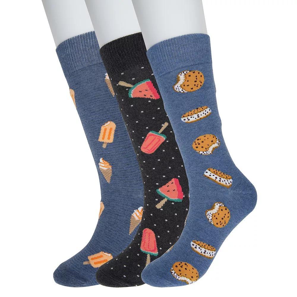Men's Sonoma Goods For Life® 3-pack Mixed Novelty Socks, Cool Summer Green Product Image
