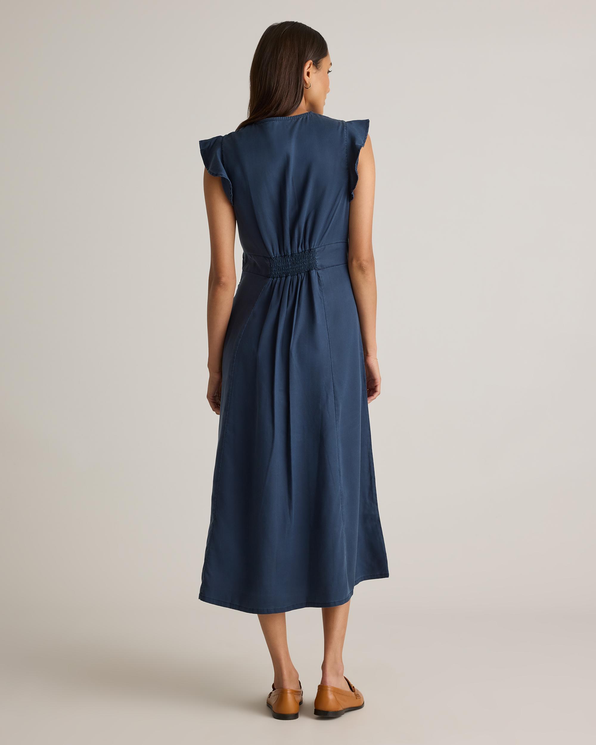 Quince | Women's Vintage Wash Tencel Button Front Midi Dress Product Image