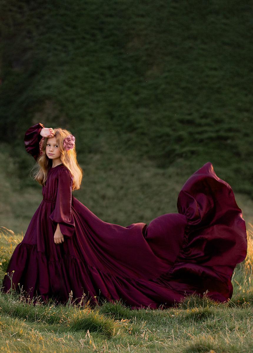 Leana Impact Dress in Plum Girls Product Image