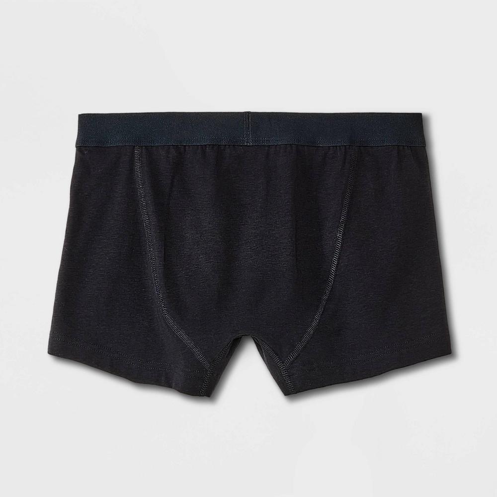 Mens Trunks 5pk - Goodfellow & Co Gray/Blue L: Cotton Blend, Mid Rise, Pull-On Waist, Machine Washable Product Image