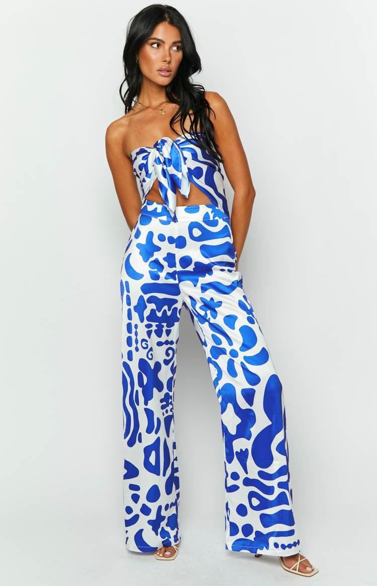 Mykonos Blue Print Pants Product Image