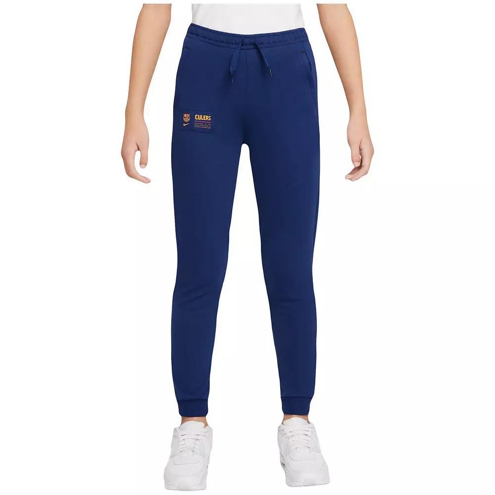 Youth Nike Blue Barcelona Travel Fleece Pants, Boy's, Size: YTH Large, Bar Blue Product Image