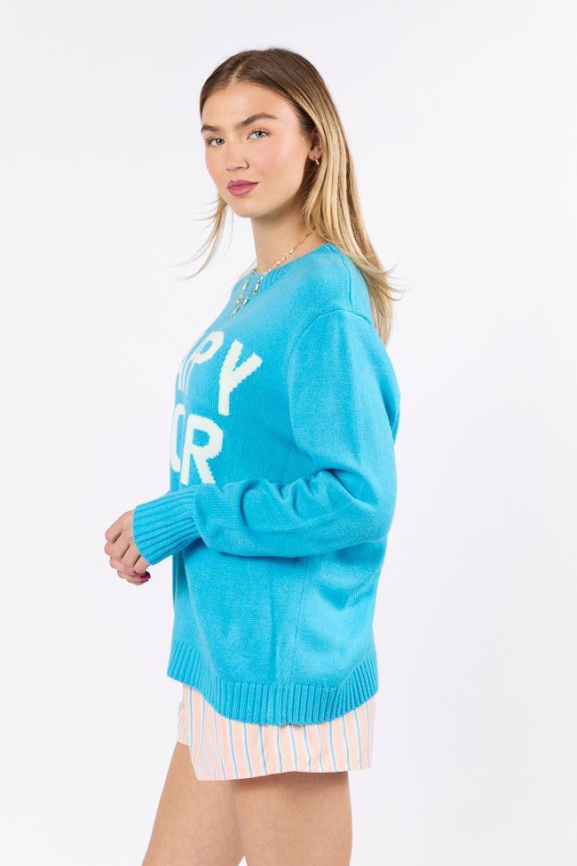 Happy Hour Blue Oversized Sweater SALE Product Image