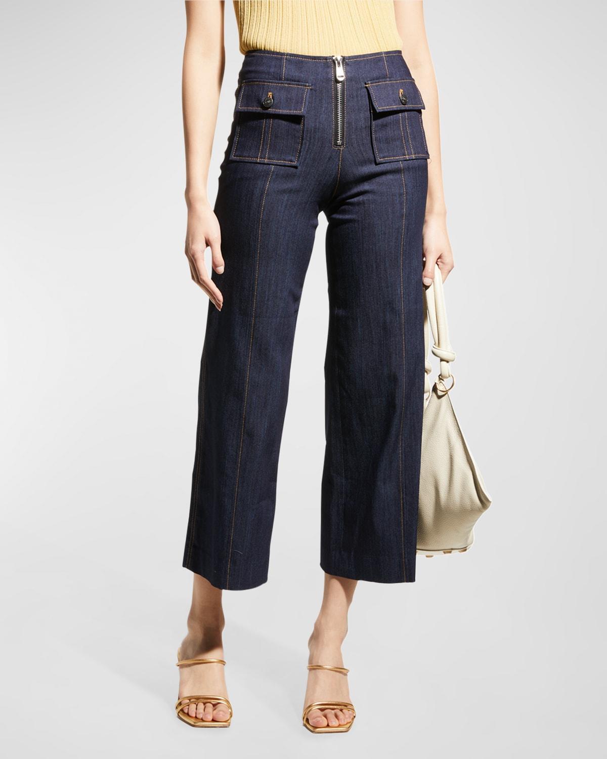 Cinq a Sept Cropped Azure Jeans in Indigo Product Image