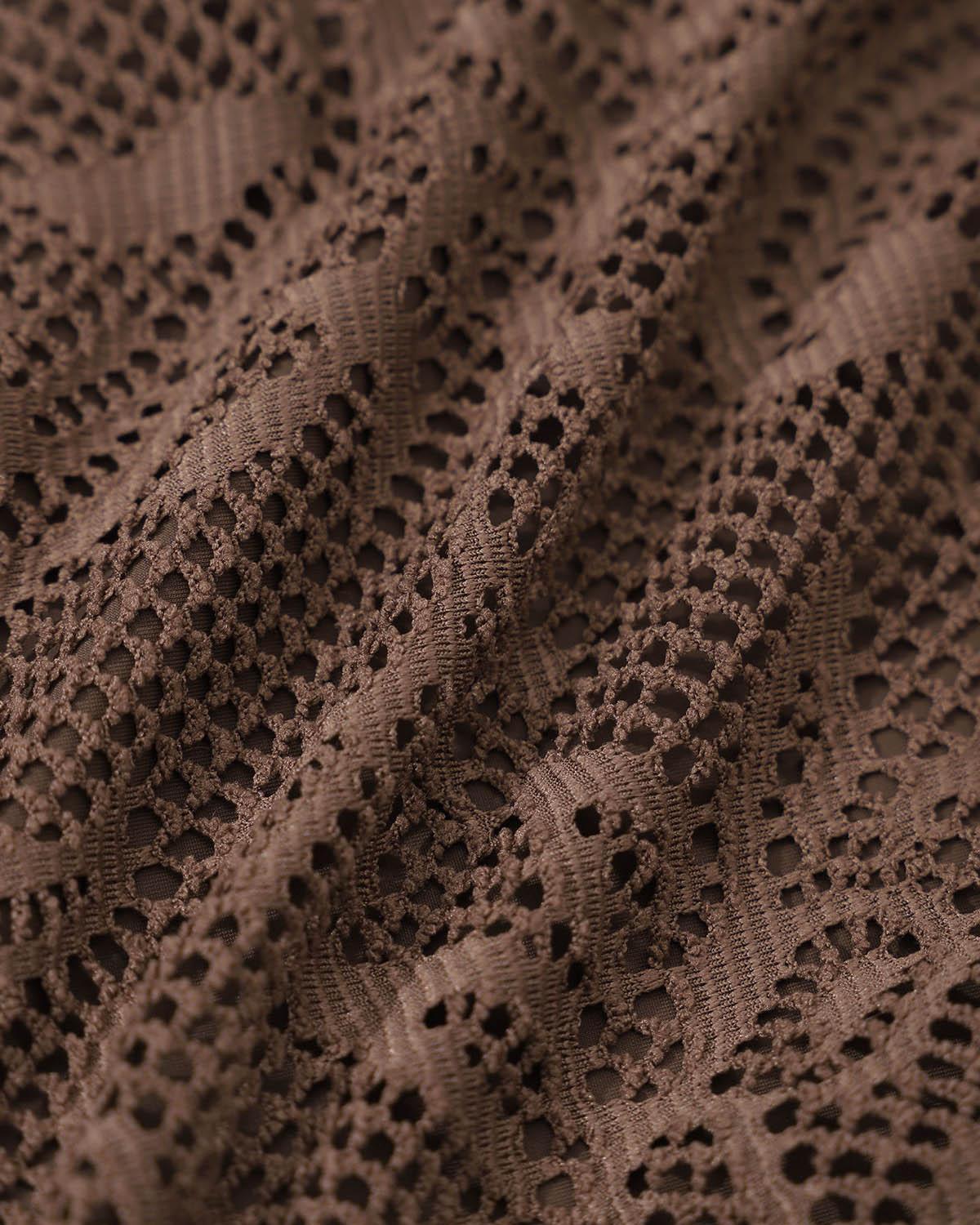 Brown Mesh Bikini Three Piece Suit Product Image
