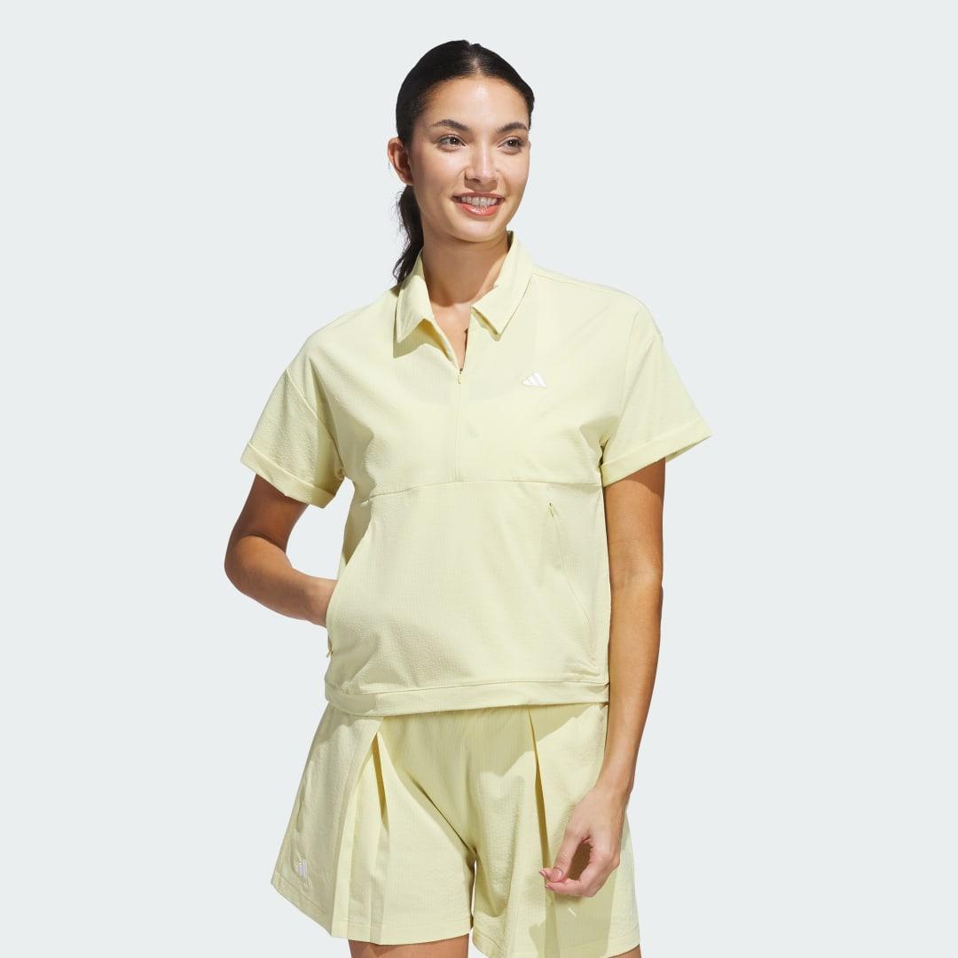 adidas Go-To Short Sleeve Layer Sweatshirt Powder Yellow 2XL Womens Product Image