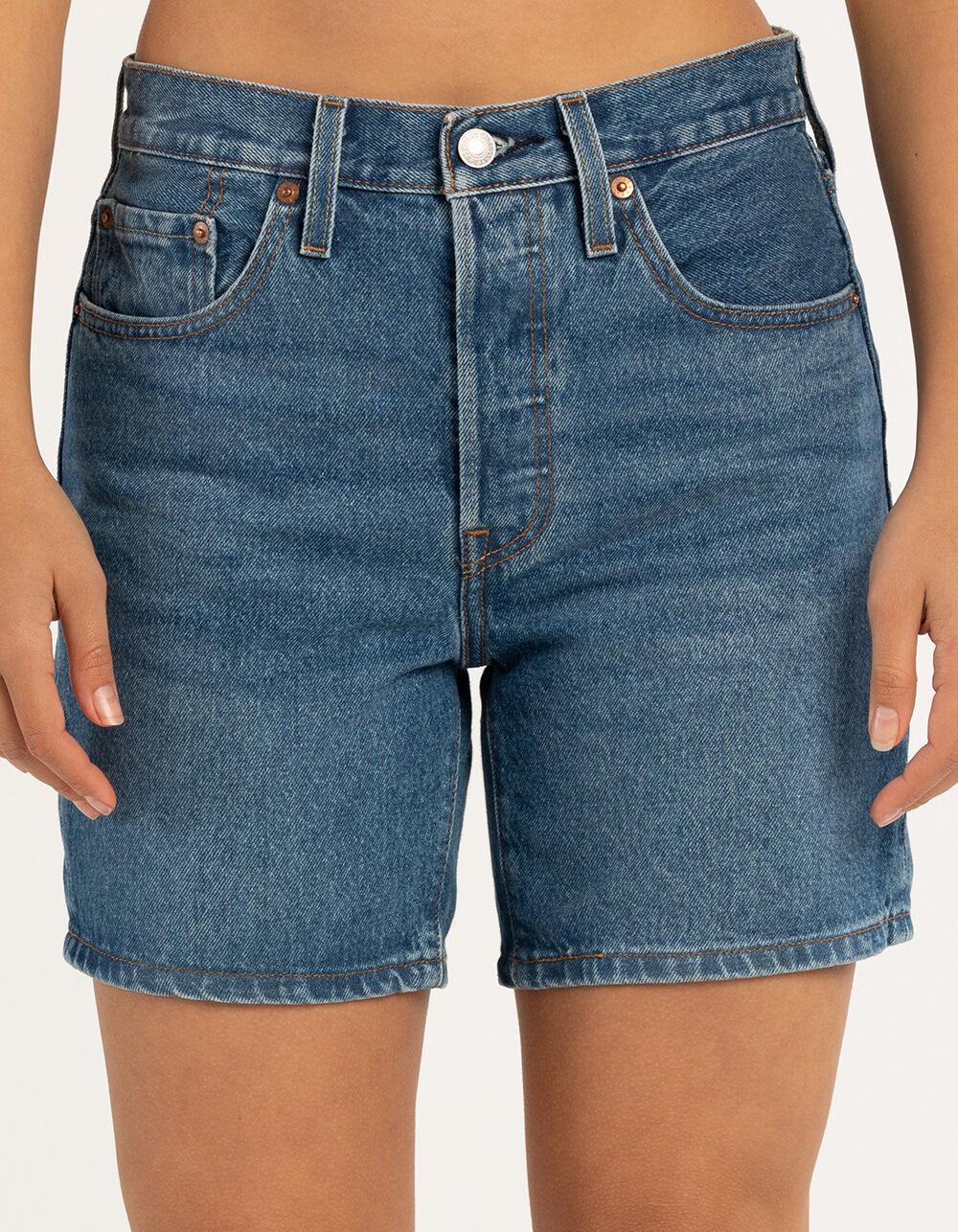 LEVI'S 501 Mid Thigh Womens Denim Shorts - Oxnard Choice - MED BLAST Product Image