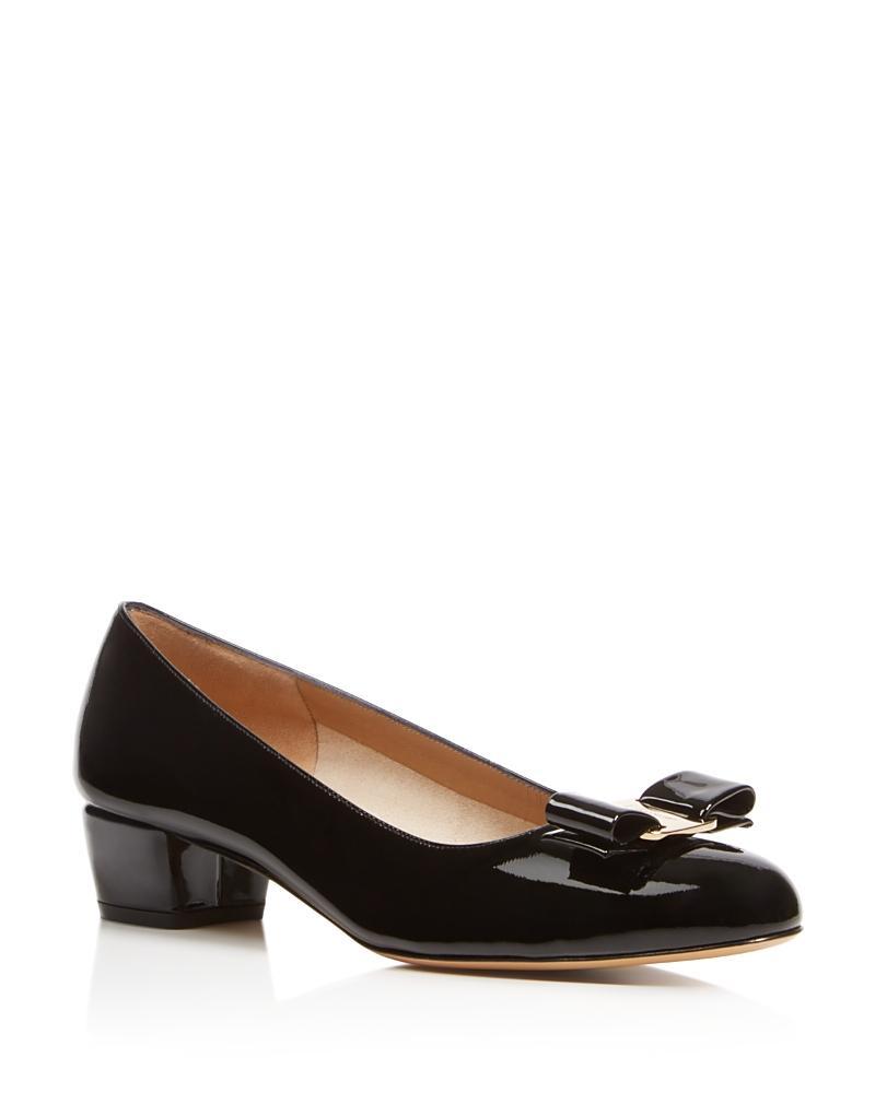 Ferragamo Womens Vara Leather Pumps Product Image