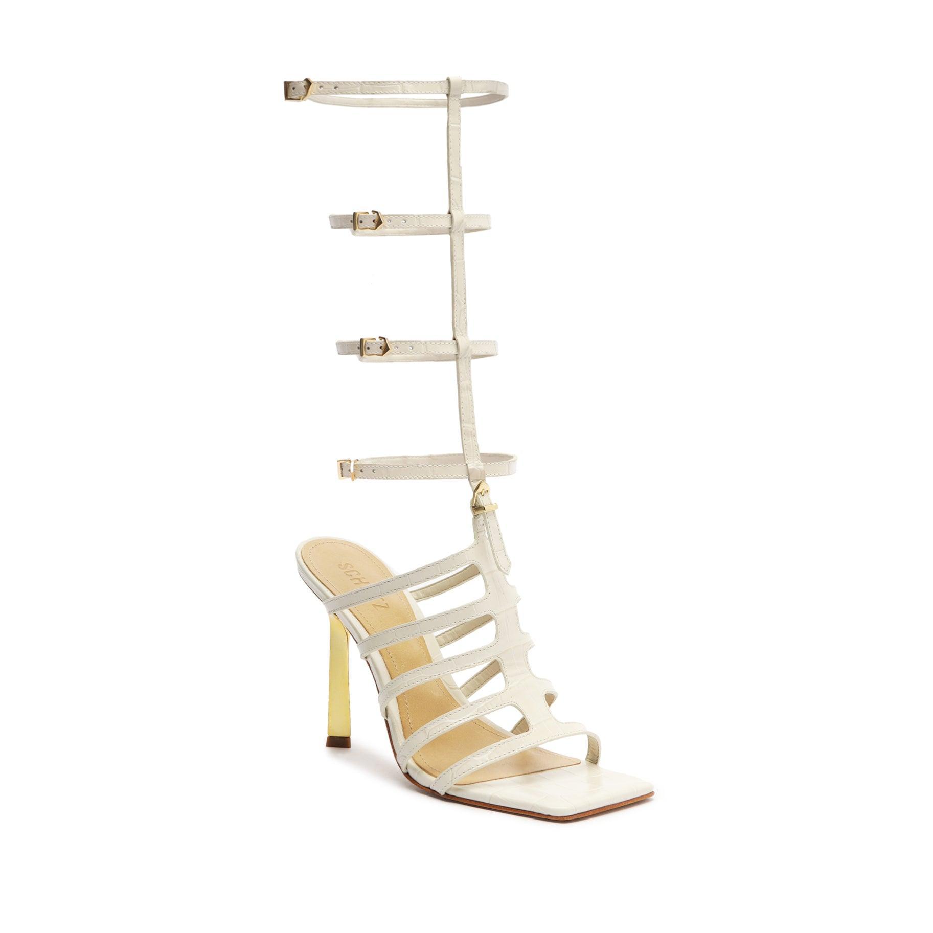 Hayden Up Crocodile-Embossed Leather Sandal Product Image