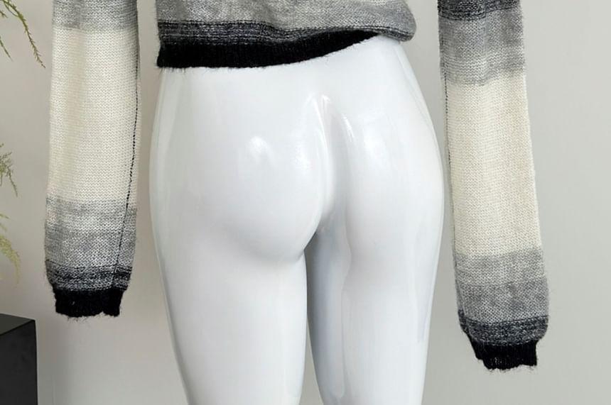 Crewneck Gradient Crop Cardigan Product Image