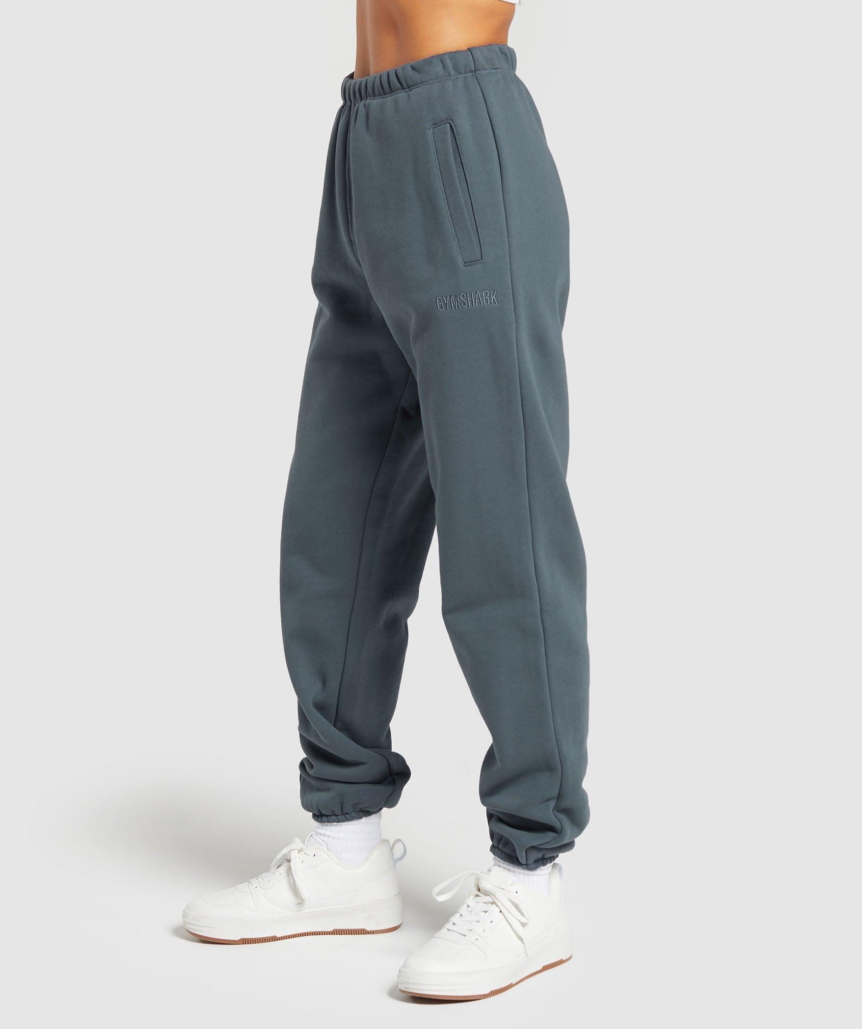 Gymshark Heavyweight Loopback Sweat Joggers - Titanium Blue Female Product Image