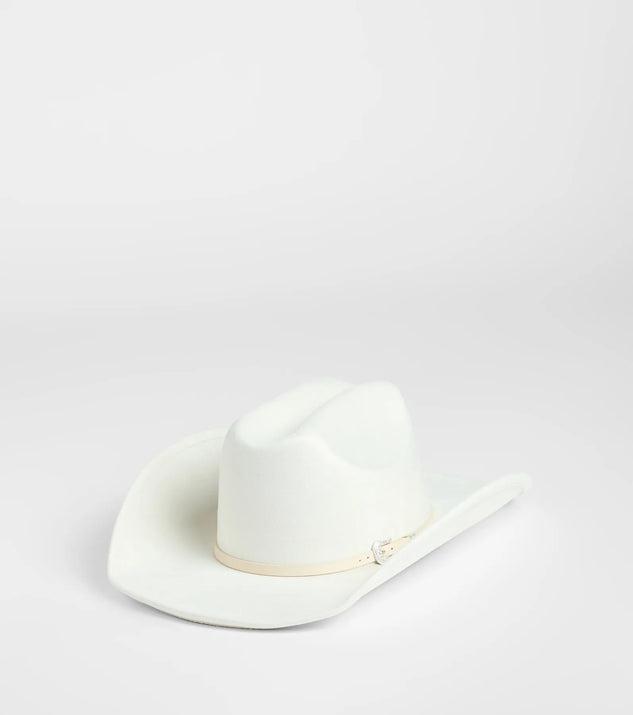 Countryside Chic Buckle Strap Cowboy Hat Product Image