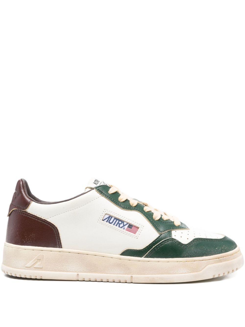 leather-panelled sneakers Product Image