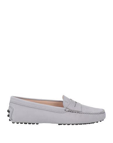 TOD'S Woman Loafers Light Grey Size 6.5 Leather Product Image