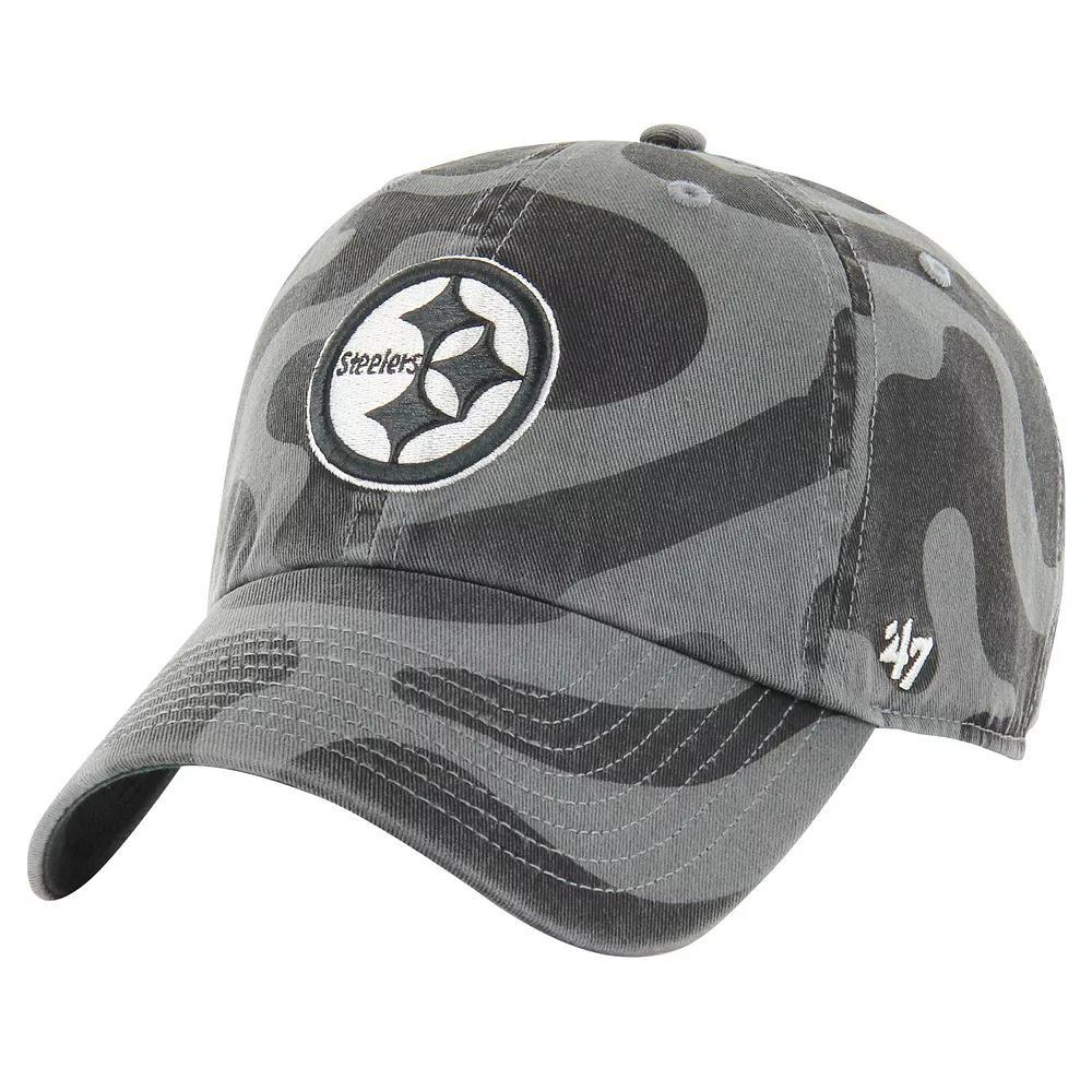 Women's '47  Charcoal Pittsburgh Steelers Freeform Clean Up Adjustable Hat Product Image