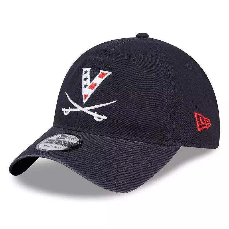Mens New Era Virginia Cavaliers Red & White 9TWENTYTrucker Adjustable Hat, Blue Product Image