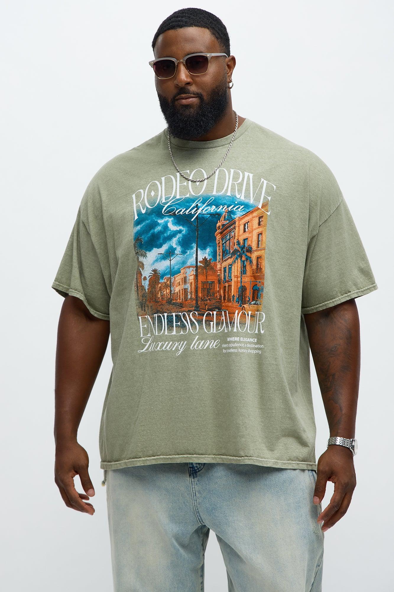 Endless Glamour Oversized Short Sleeve Tee - Olive Product Image