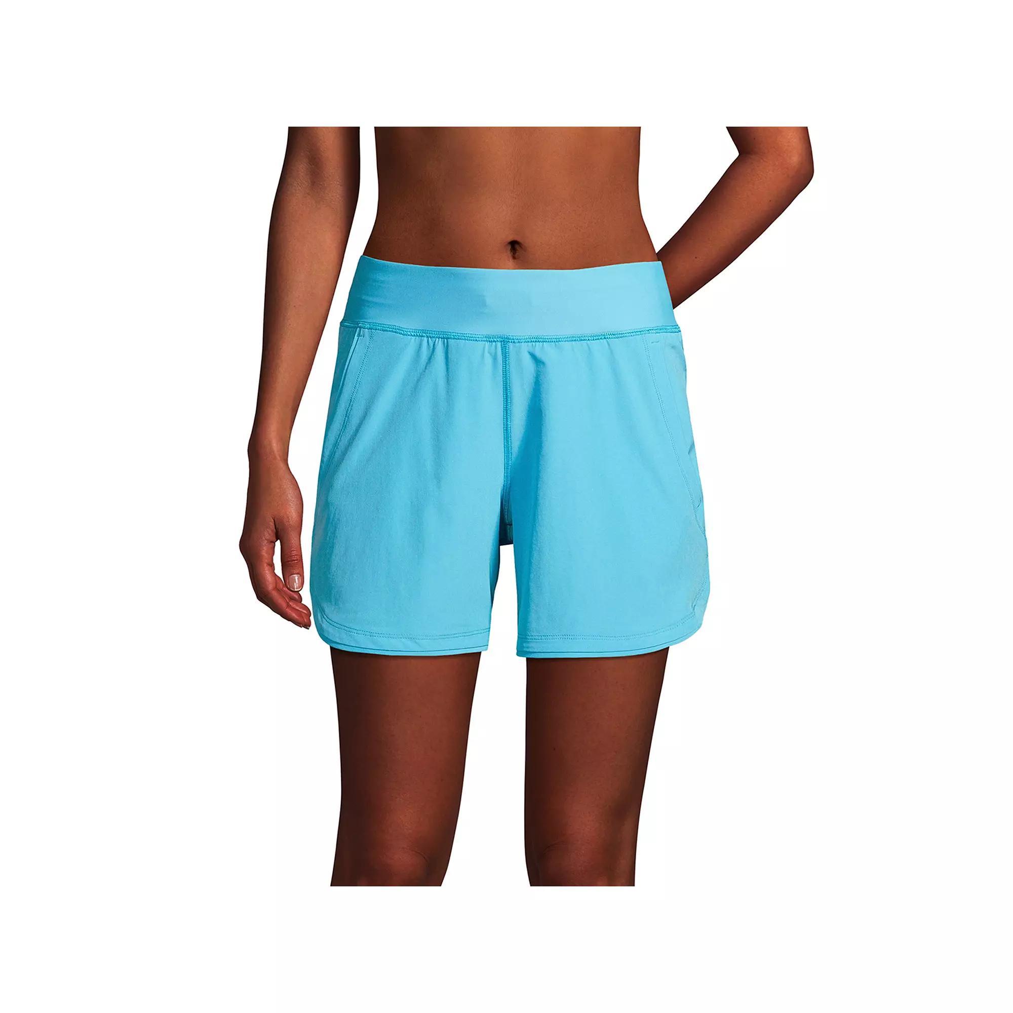 Women's Lands' End Curvy Fit 5" Quick Dry Swim Shorts, Size: 16, Deep  Blue Product Image