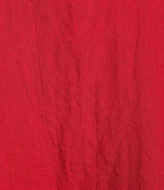 Bryn Walker Light Linen Poppy Round Neck Sleeveless Pintuck Detail Shift Midi Dress Product Image