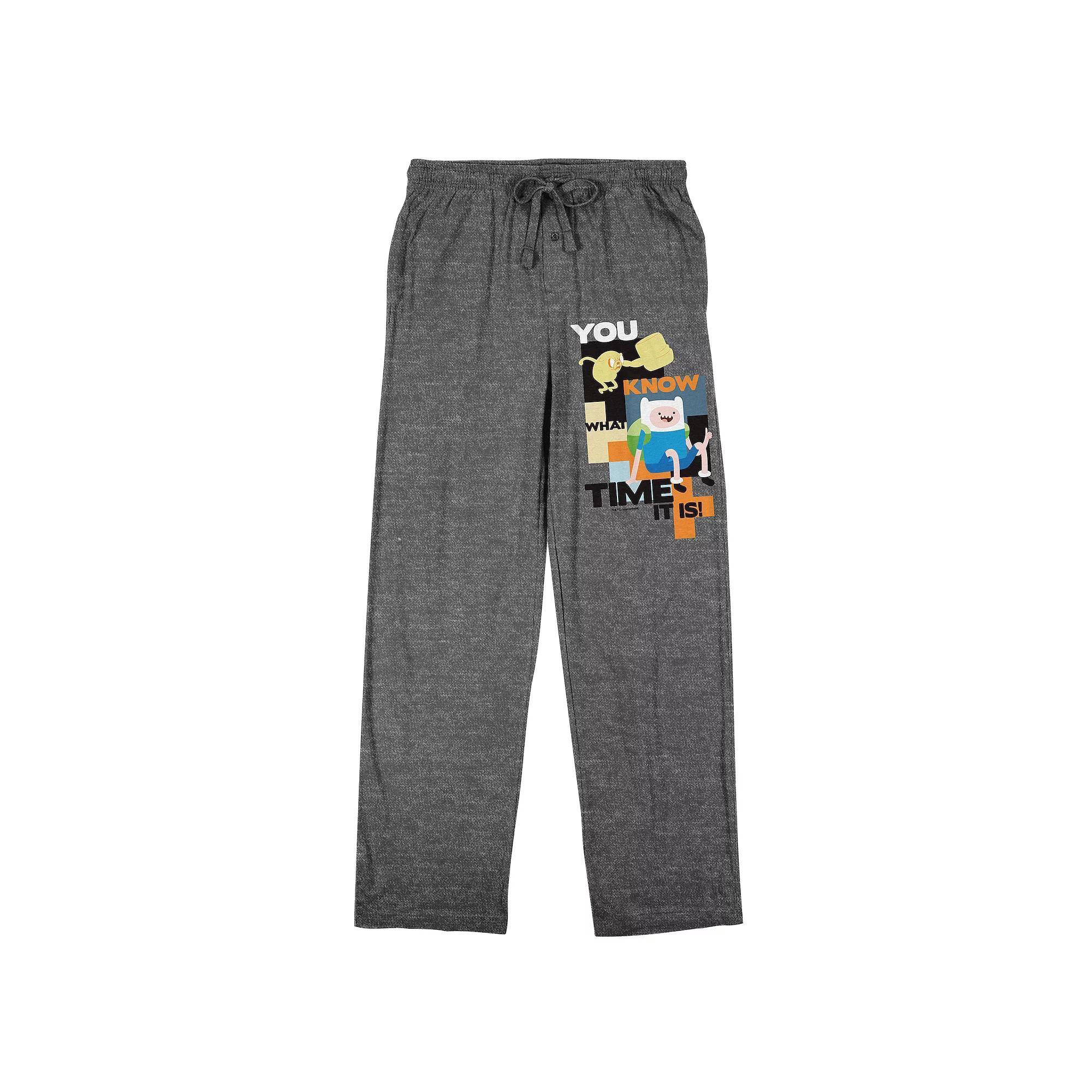 Men's Adventure Time Finn Pajama Pants, Size: Small, Gray Product Image