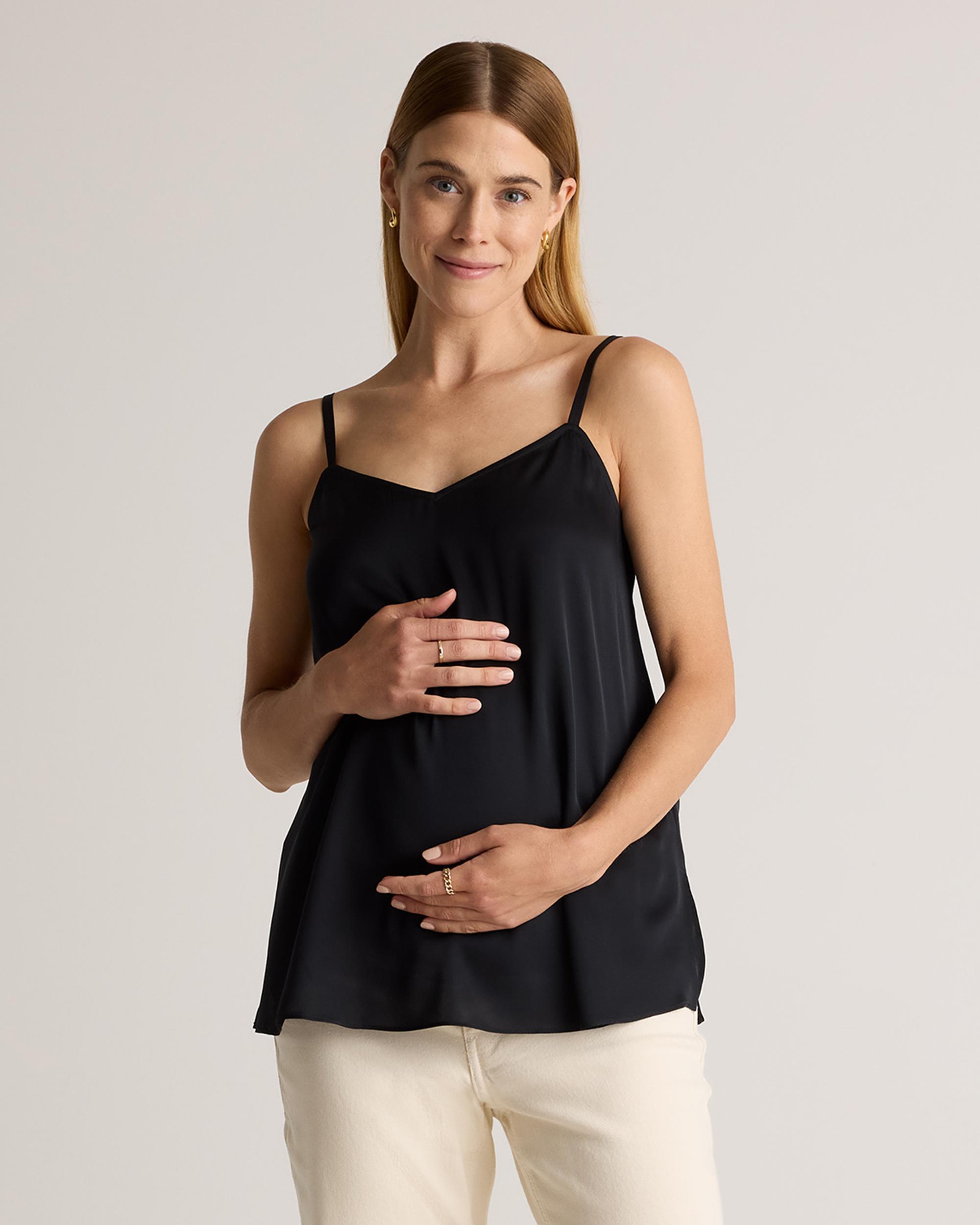 Quince | Women's Washable Stretch Silk V-Neck Maternity Cami Size XS, Mulberry Silk Product Image