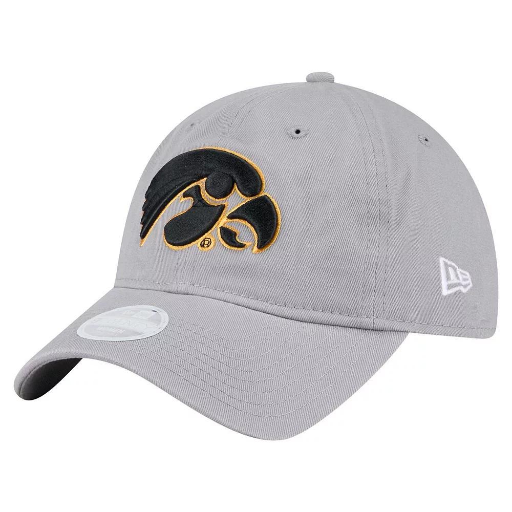 Womens New Era Gray Iowa Hawkeyes Logo 9TWENTY Adjustable Hat Product Image