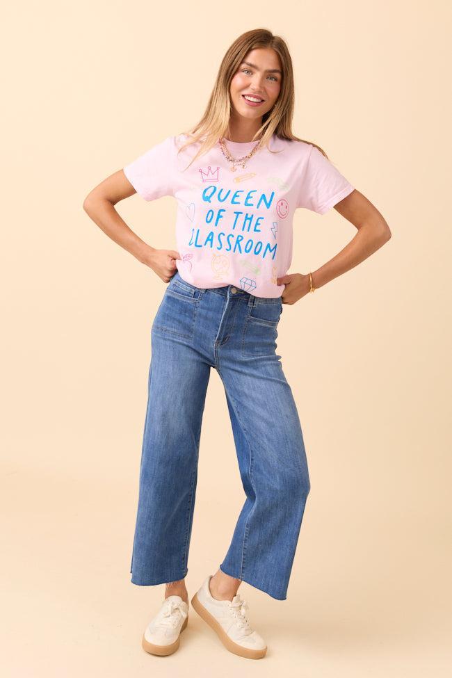 Queen Of The Classroom Light Pink Graphic Tee Product Image