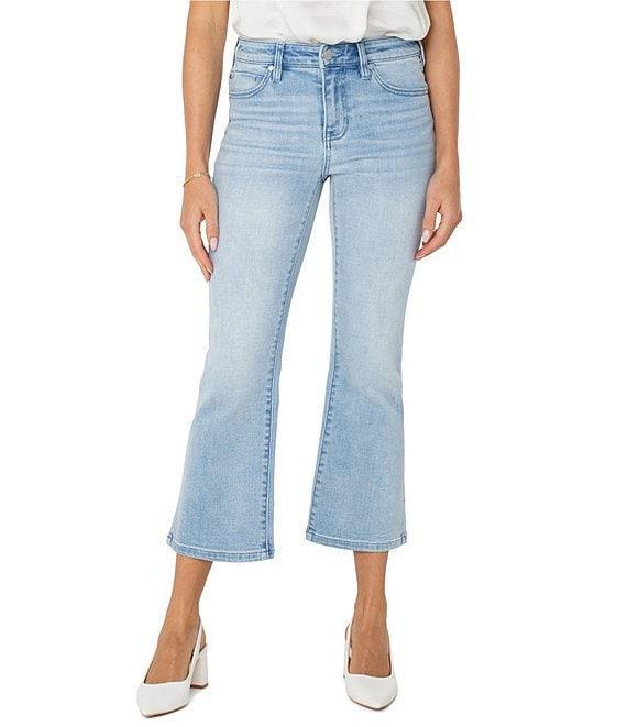 Liverpool Los Angeles Petite Size Hannah Cropped Slit-Hem Flare Jeans Product Image
