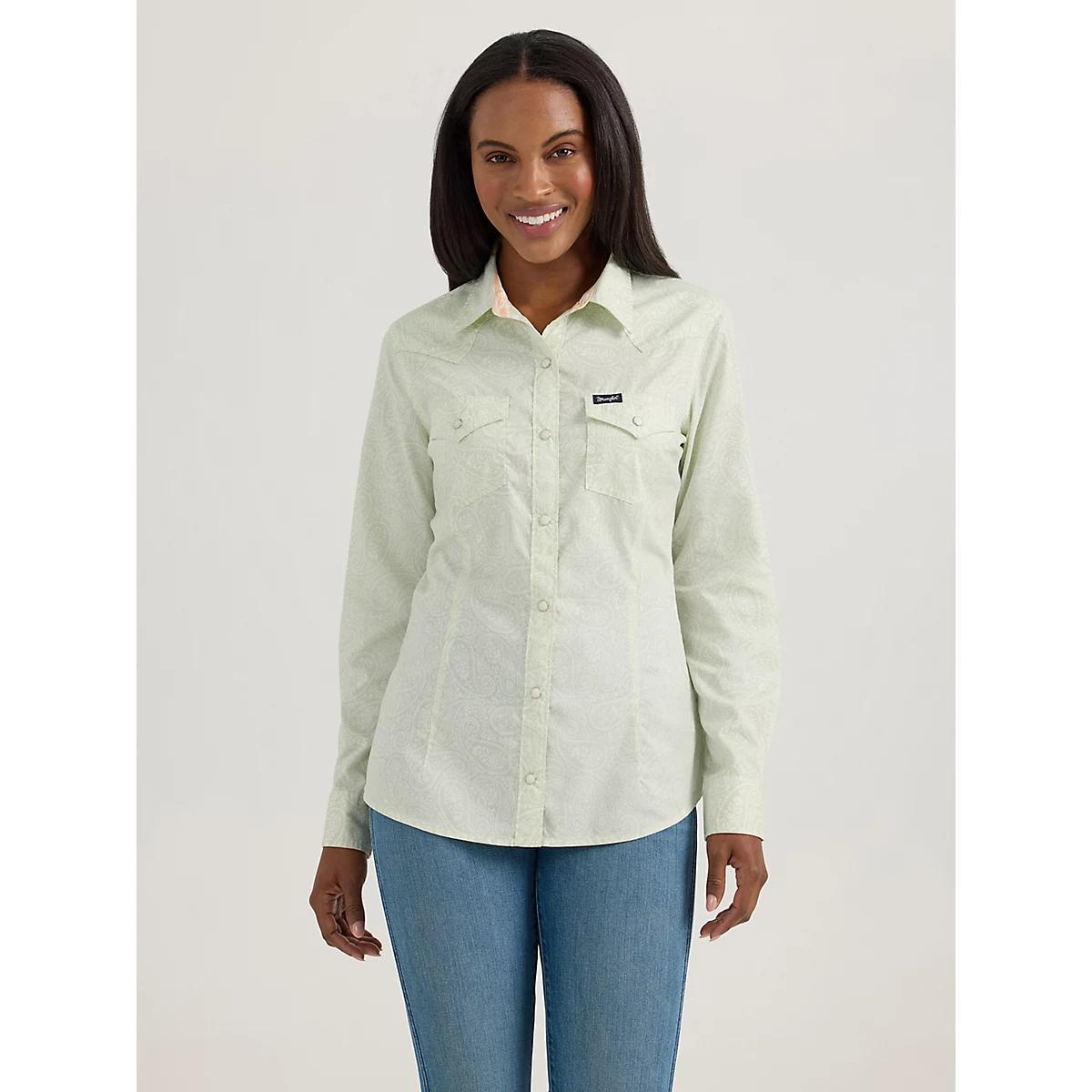 Women's Wrangler All Occasion Western Snap Shirt Stripe Product Image