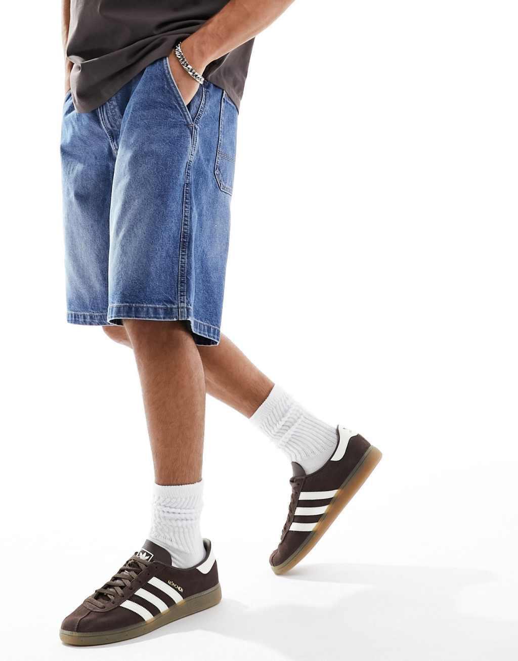 Cotton On longline relaxed denim shorts in vintage blue wash  Product Image