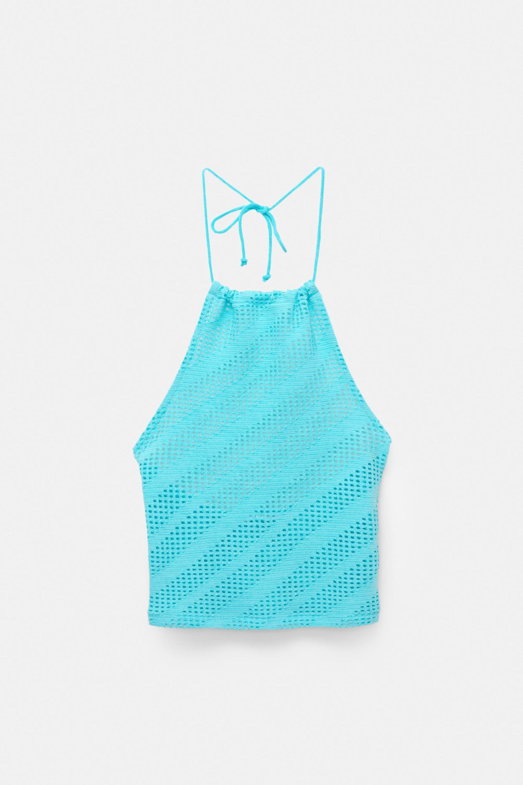 Open-knit halter top Product Image