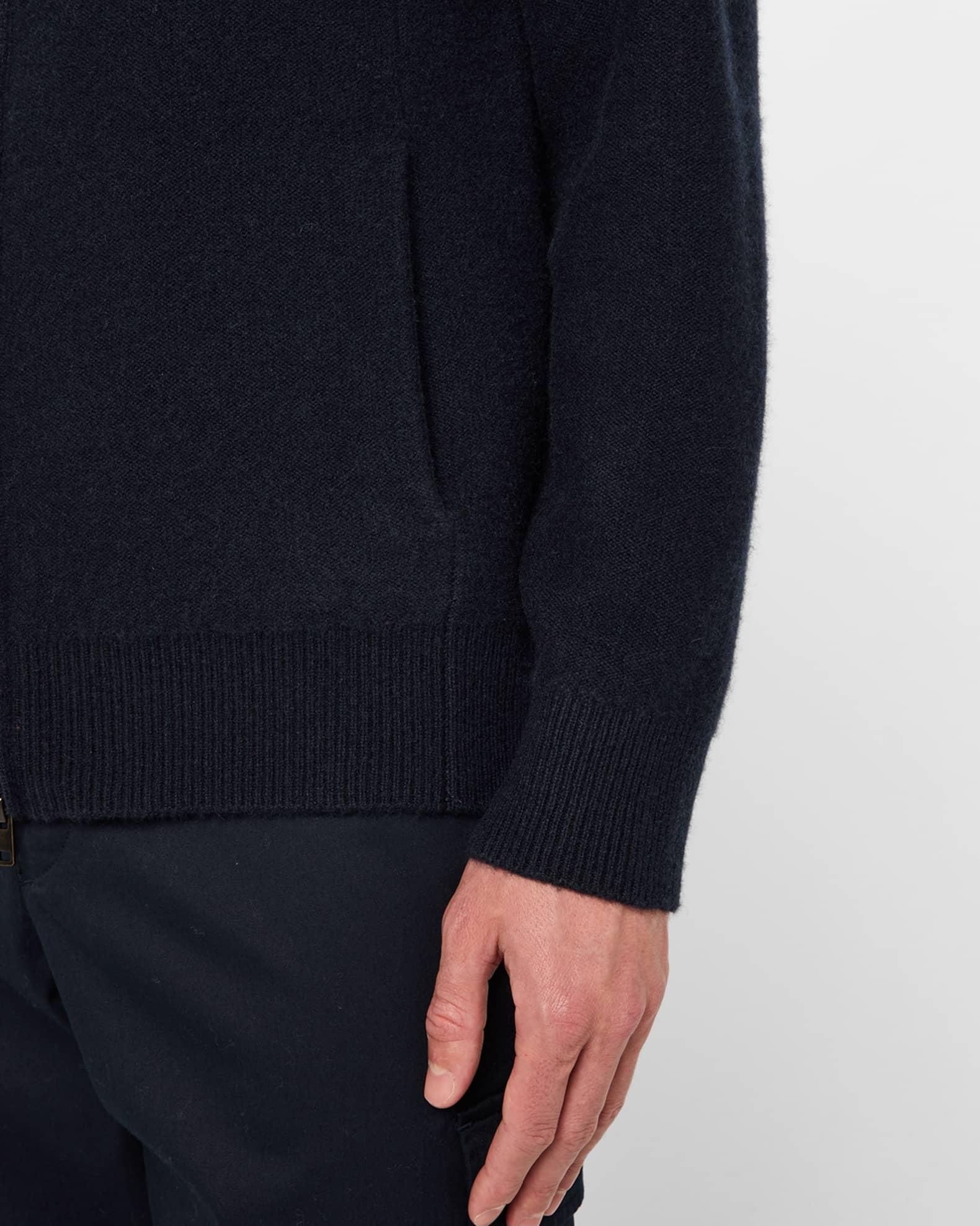Men's Boiled Cashmere-Blend Zip Sweater Product Image