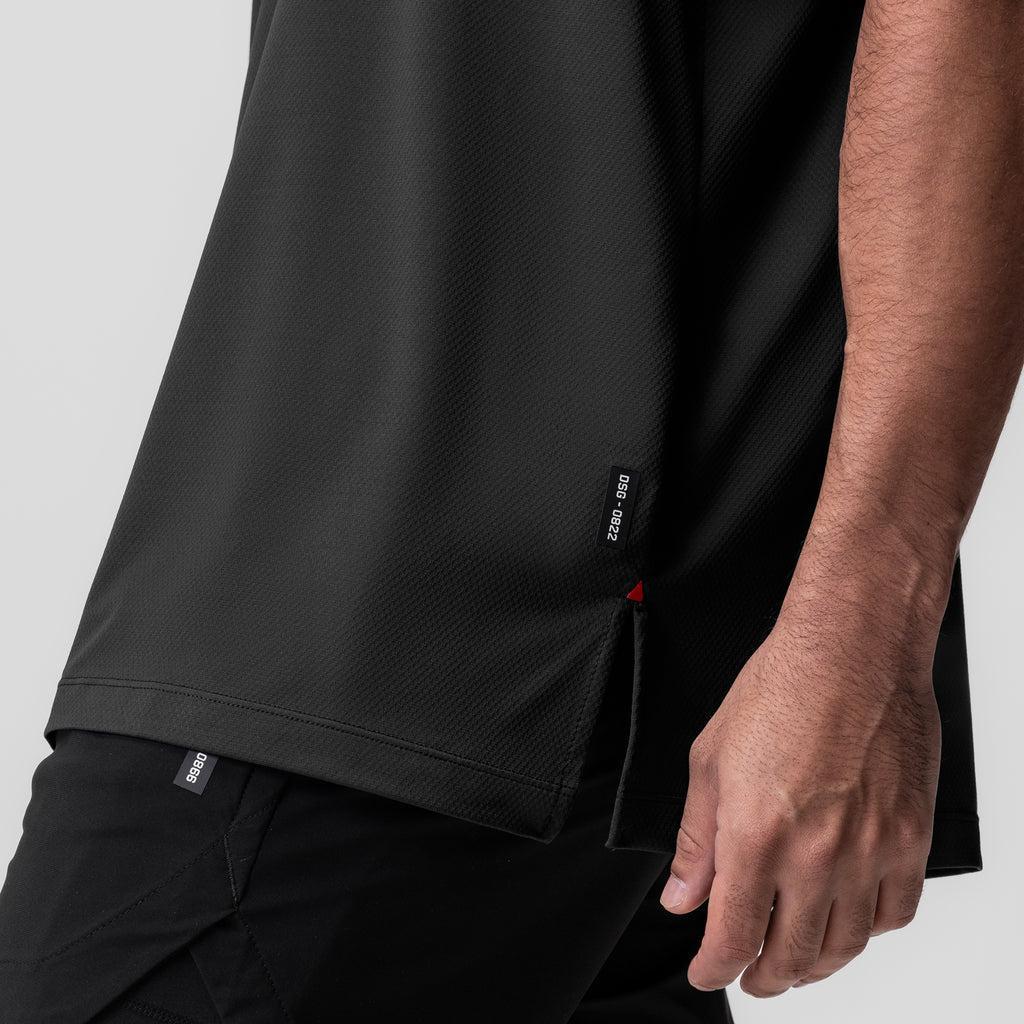 0822. AeroSilver® Oversized Tee - Black Product Image
