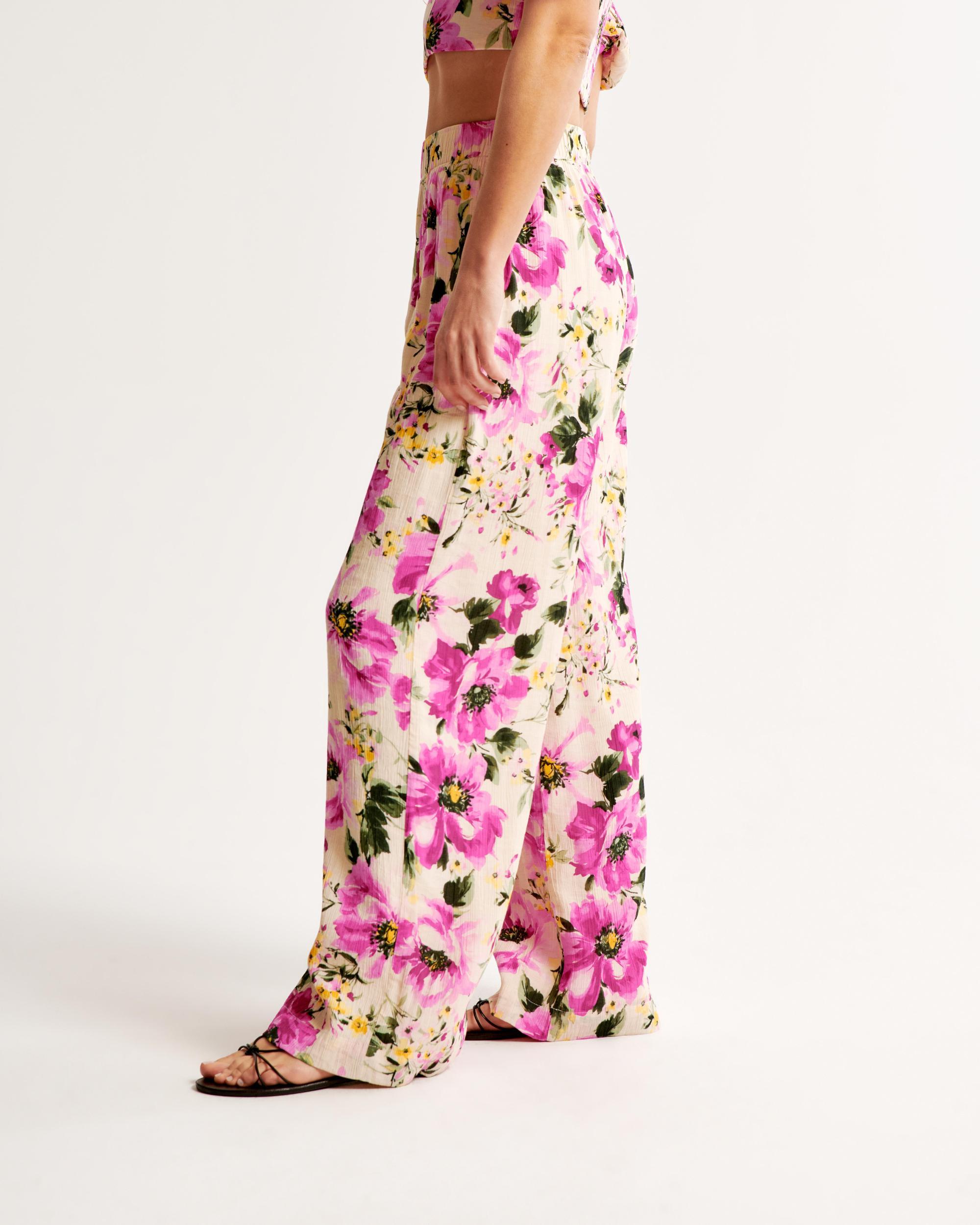 Crinkle Textured Pull-On Pant Product Image