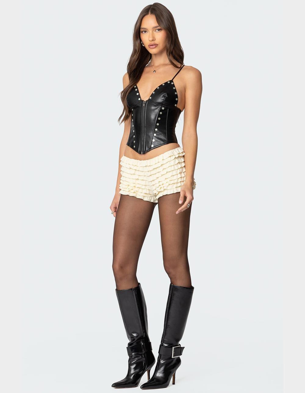 EDIKTED Ruffled Micro Bloomer Shorts Product Image
