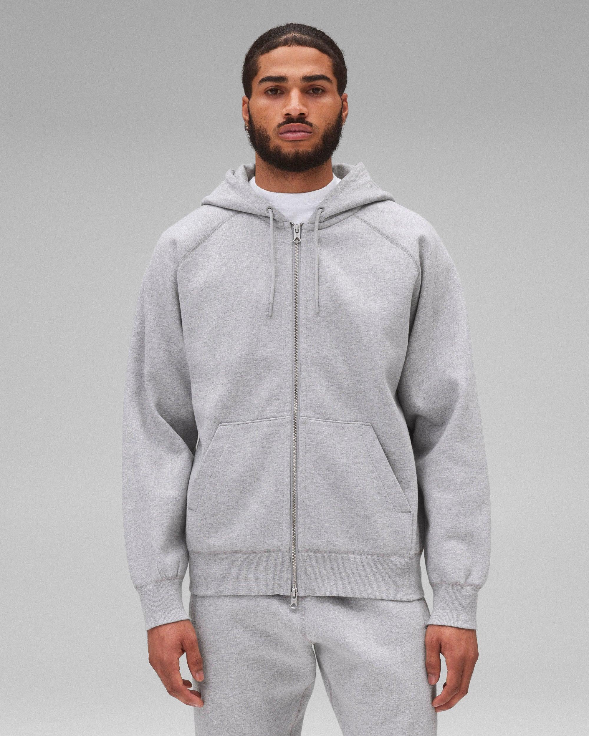 Brushed Fleece Standard Zip Hoodie Male Product Image